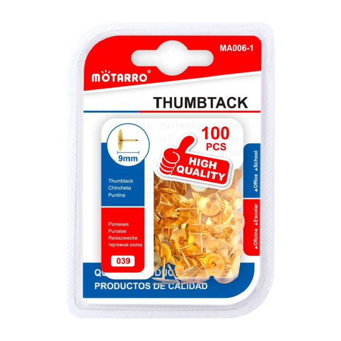 Thumb Tacks Gold 9100pcs