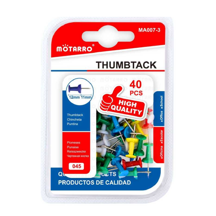 Thumb Tacks Multi Color 12 × 1140pcs