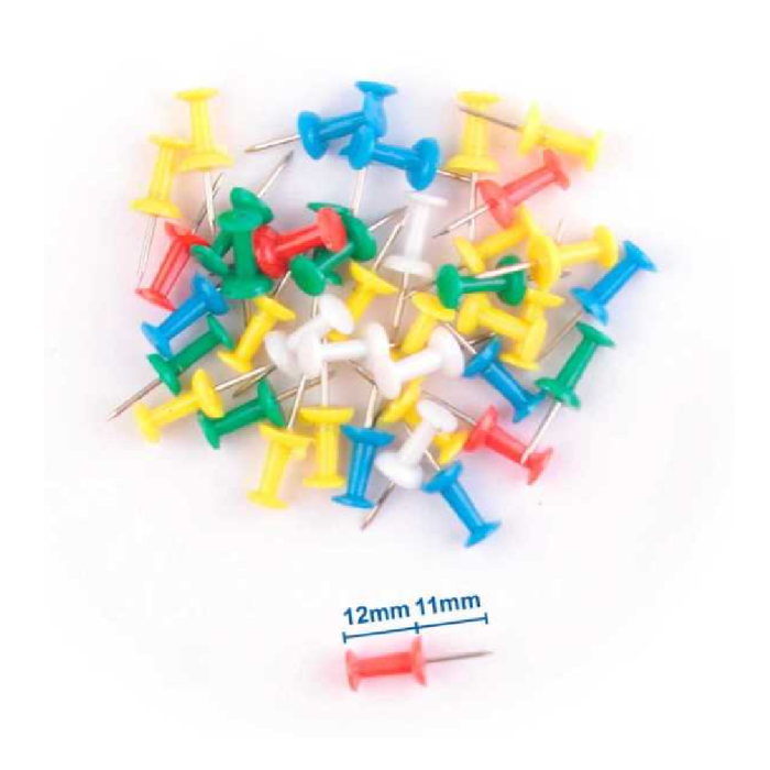 Thumb Tacks Multi Color 12 × 1140pcs