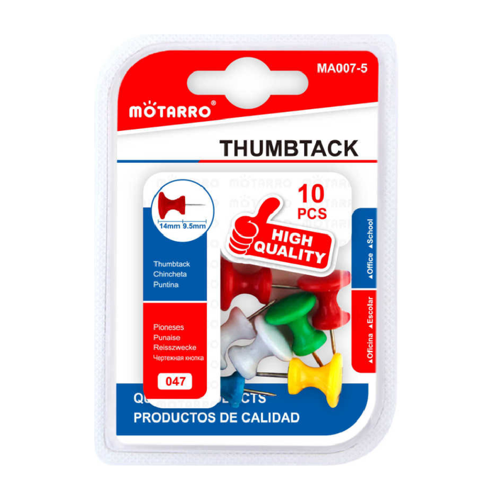 Thumb Tacks Multi Color 9.5 × 1410pcs