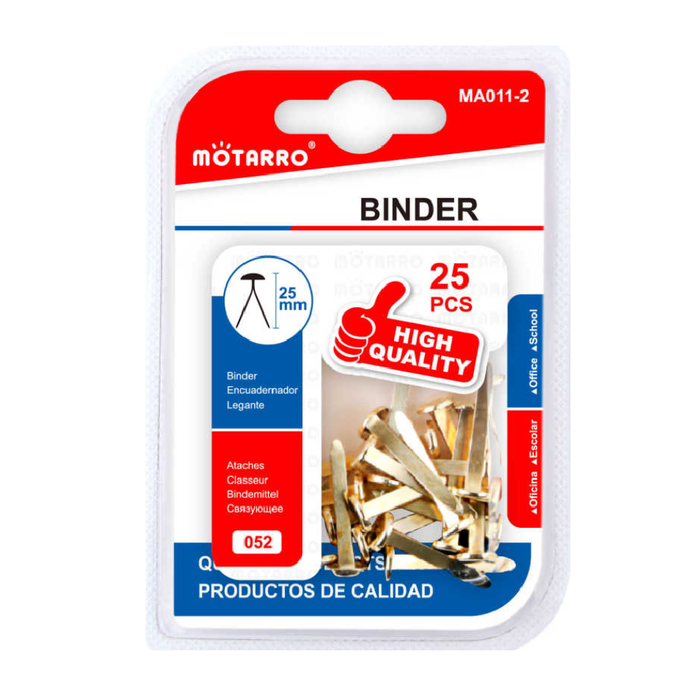 Paper Binders Gold 2525pcs