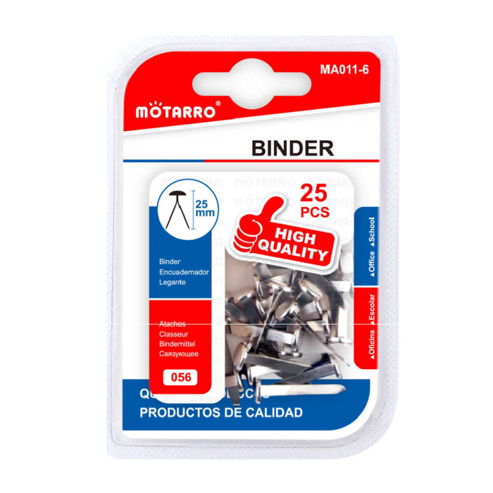 Paper Binders Silver 2525pcs