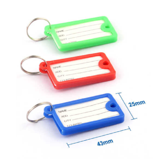 Key Tags Assorted Colors 43 × 254pcs