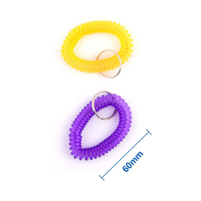 Coil Key Rings Assorted Colors 2pcs
