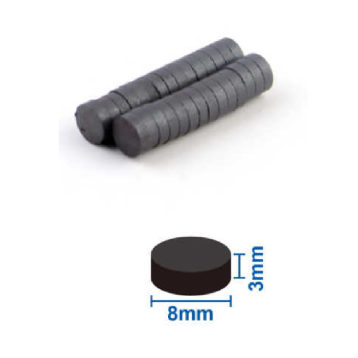 Magnets Round Black 8× 335pcs