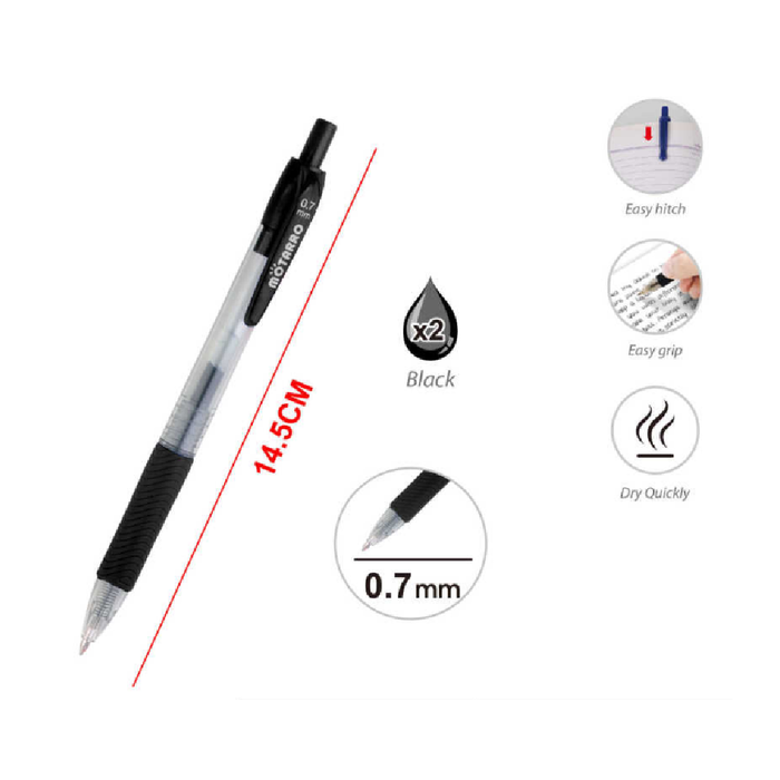 Ink Gel Pen Black 0.7 × 1452pcs