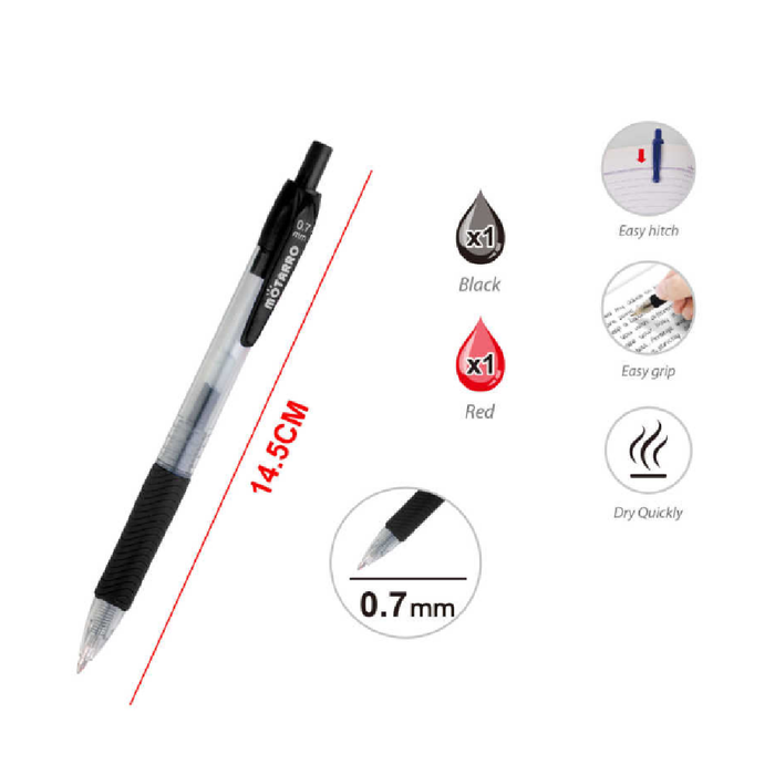 Ink Gel Pen Black+Red 0.7 × 1452pcs