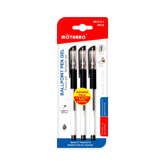 Gel Pen Black 0.7 × 1503pcs