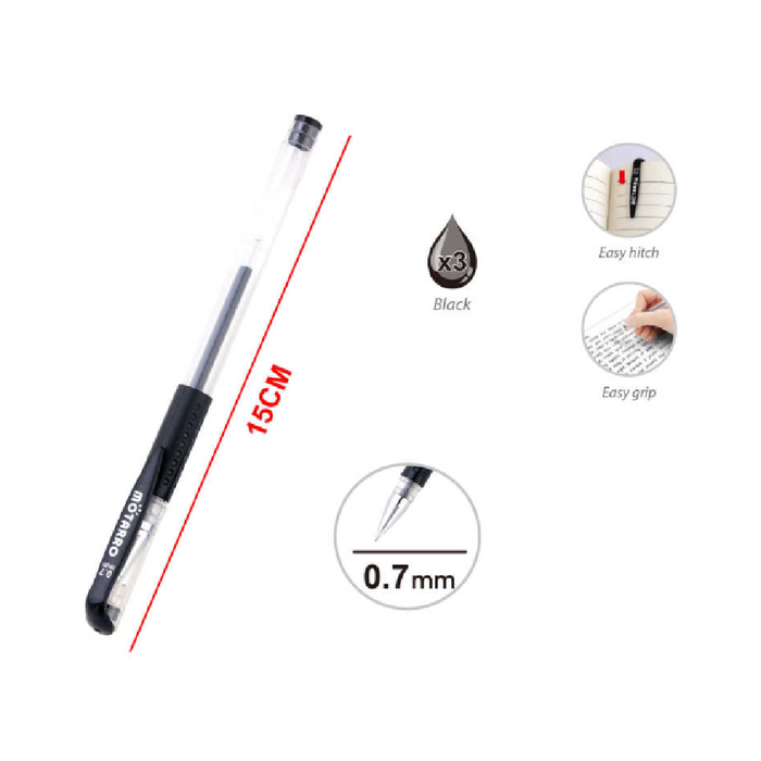 Gel Pen Black 0.7 × 1503pcs