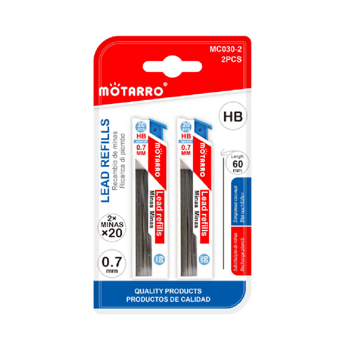 Mechanical Pencil + Lead Refill HB 0.7 2pcs