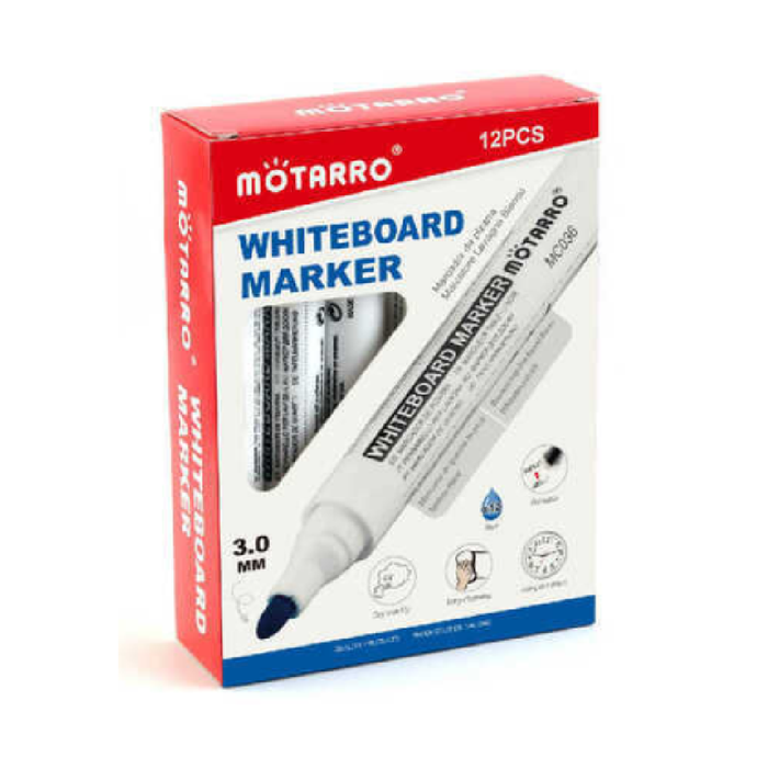 Whiteboard Marker Blue 12pcs 3× 14.5cm