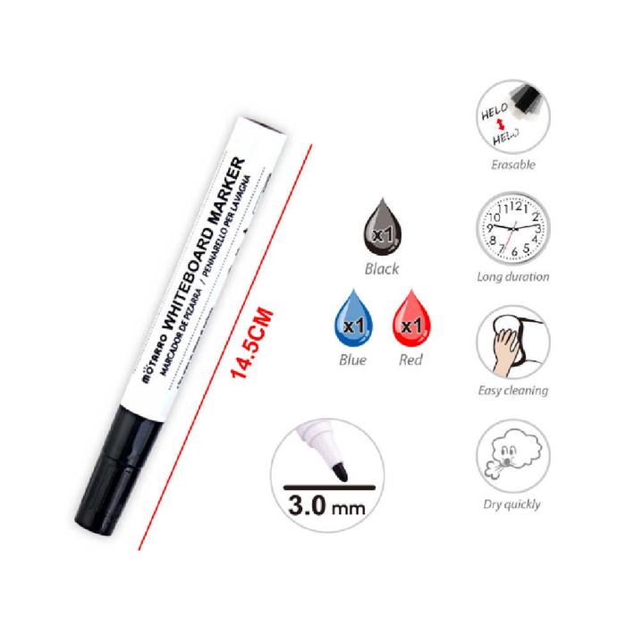 Whiteboard Marker Assorted Color 3.03pcs