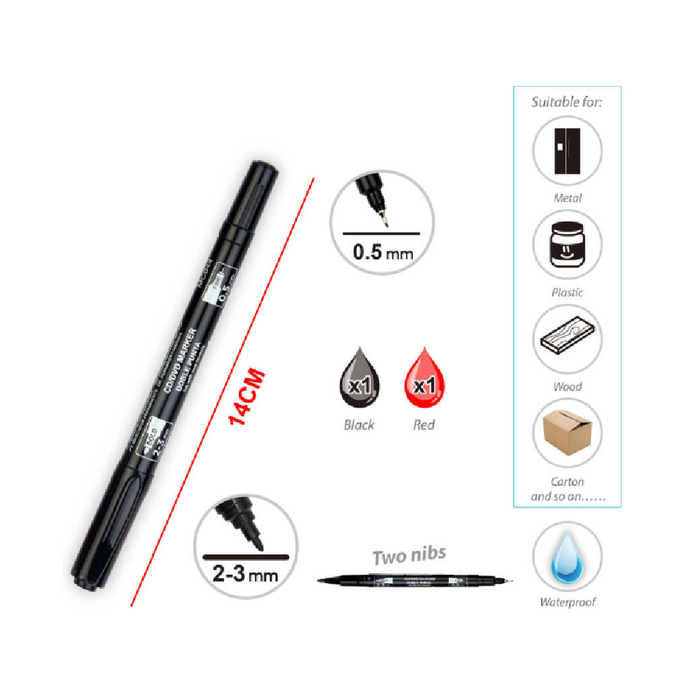 Double-Ended Permanent Marker 2-32pcs