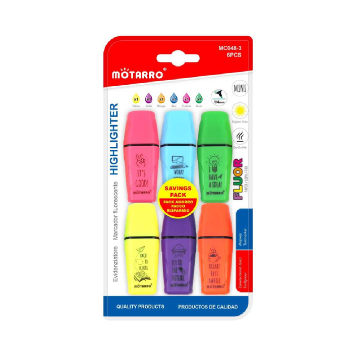 Mini Highlighter Assorted Colors 1/46pcs