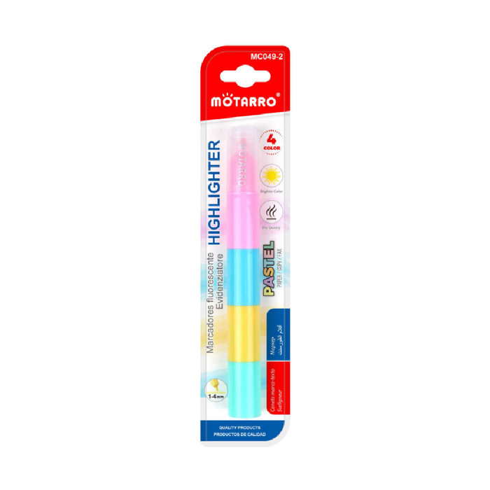 Mini Highlighter 4 Colors Assorted 15.3cm