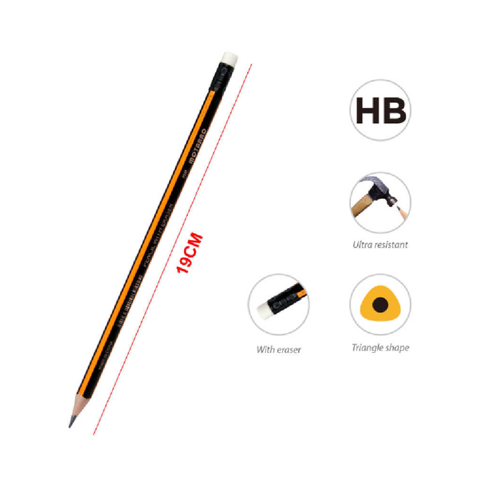 Pencils with Eraser HB 4pcs