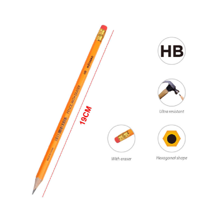 Pencils with Eraser HB 4pcs