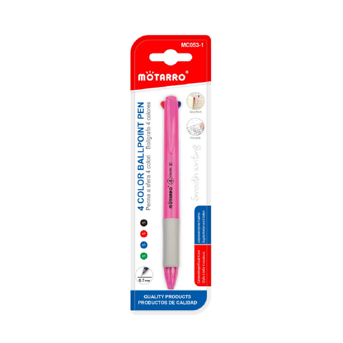 4 Color Retractable Ballpoint Pen 0.7