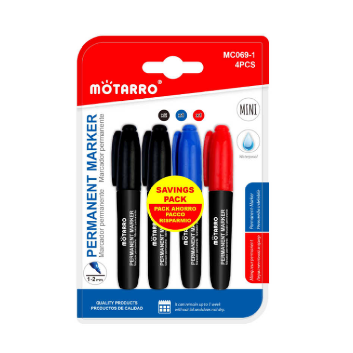 Mini Permanent Marker Assorteed 1-24pcs