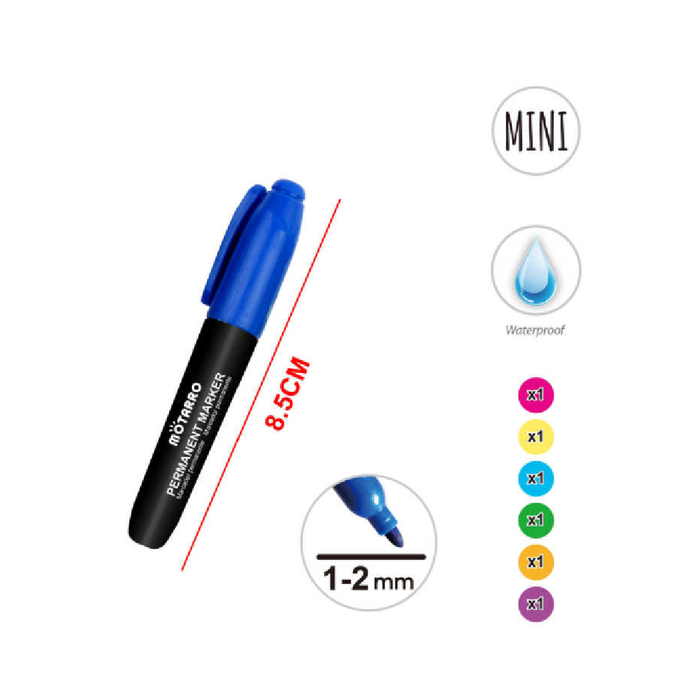 Mini Permanent Marker Assorteed 1-26pcs