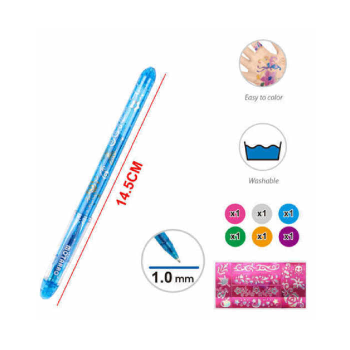 Tatto Gel Pen 6pcs 1× 14.5cm