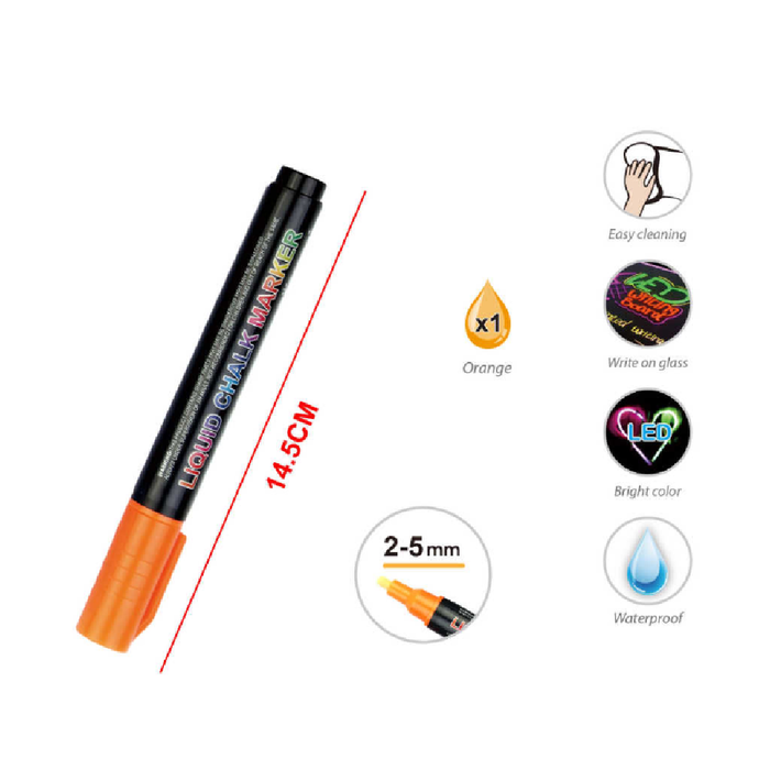 Liquid Chalk Marker Orange 5