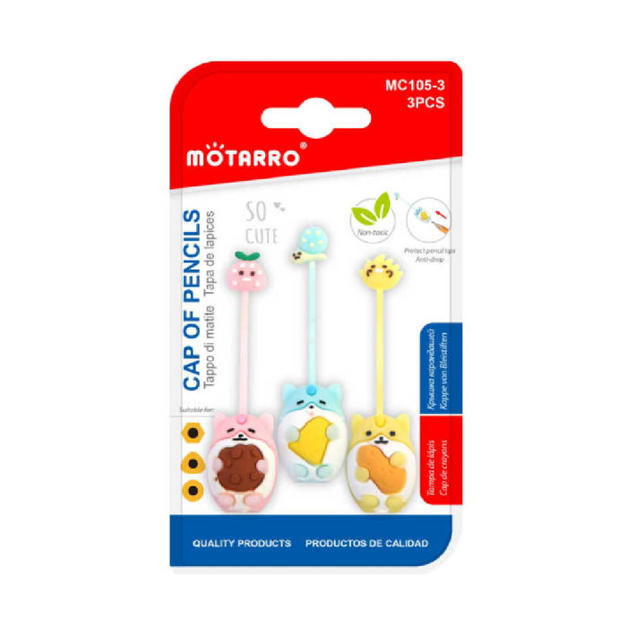 Pencil Cap Animal 3pcs