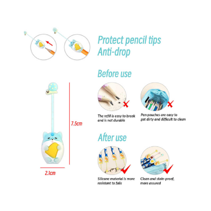Pencil Cap Animal 3pcs