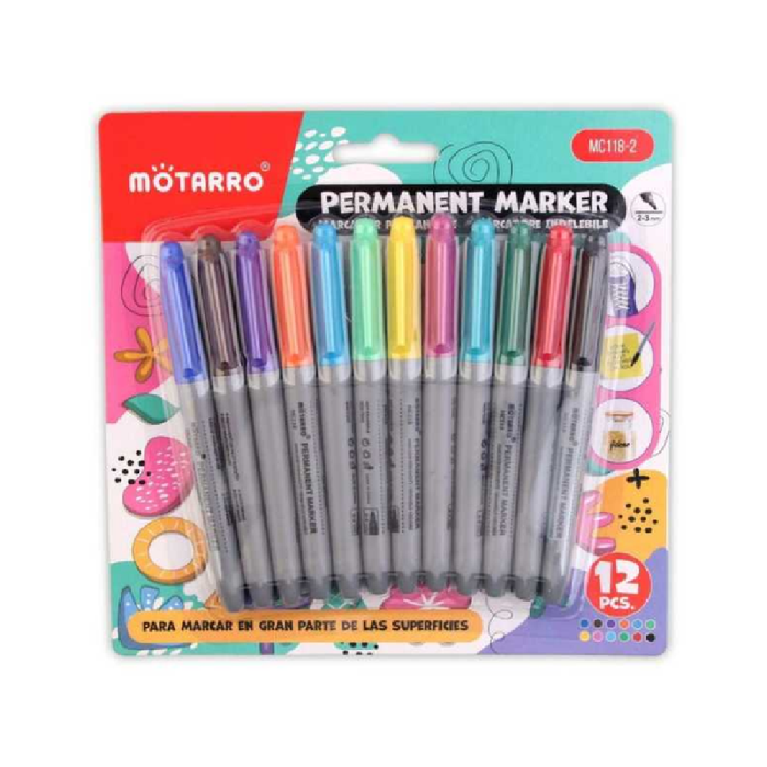 Set of 12 Colored Pernament Marker 2-3