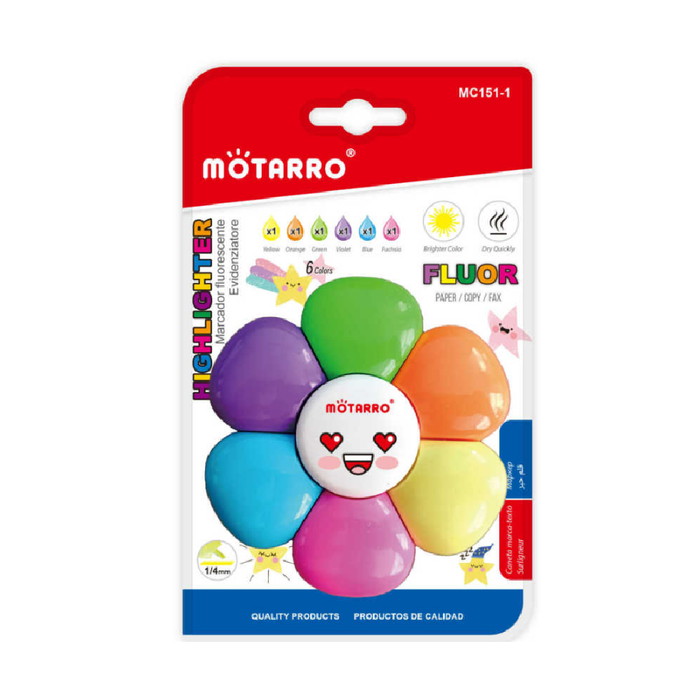 6 Colors Petal Shape Highlighter