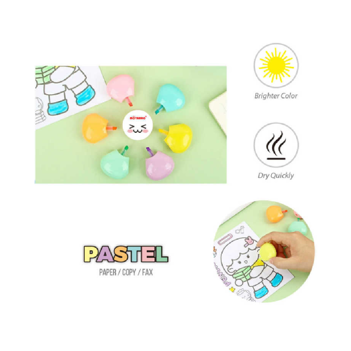 6 Colors Petal Shape Highlighter Pastel