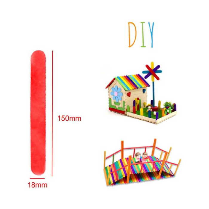Jumbo Wooden Craft Sticks Color 15050pcs