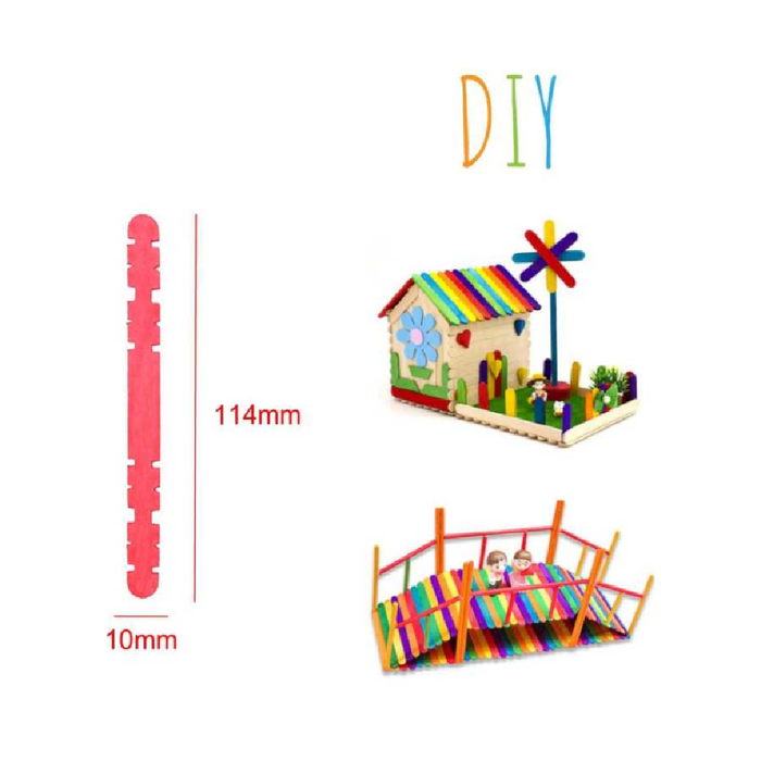 Wooden Construction Sticks Color 11450pcs