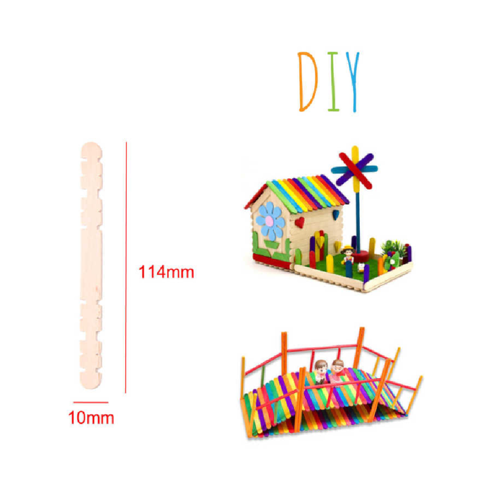 Wooden Construction Sticks Natural 11450pcs