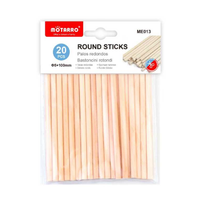 Wooden Craft Sticks Round 5 × 10020pcs