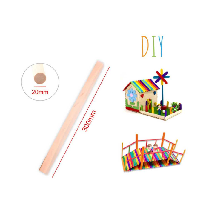 Wooden Craft Sticks Round 20× 3003pcs