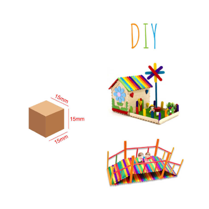 Wooden Cubes 1512pcs