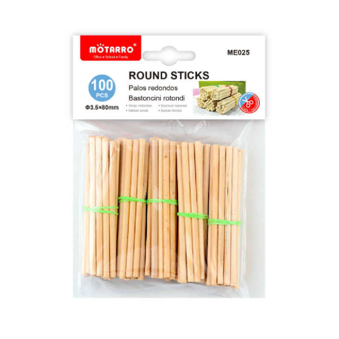 Wooden Craft Sticks Round 3.5× 80100pcs