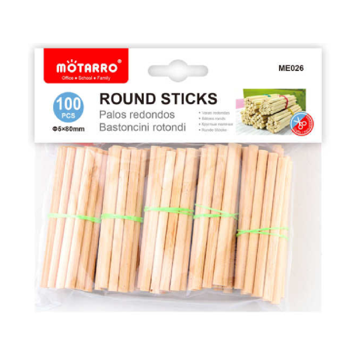 Wooden Craft Sticks Round 5× 80100pcs