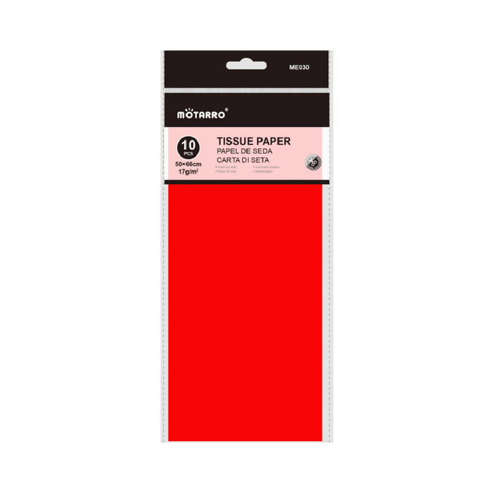 Tissue Paper 50 × 66cm 17g 10pcs Red
