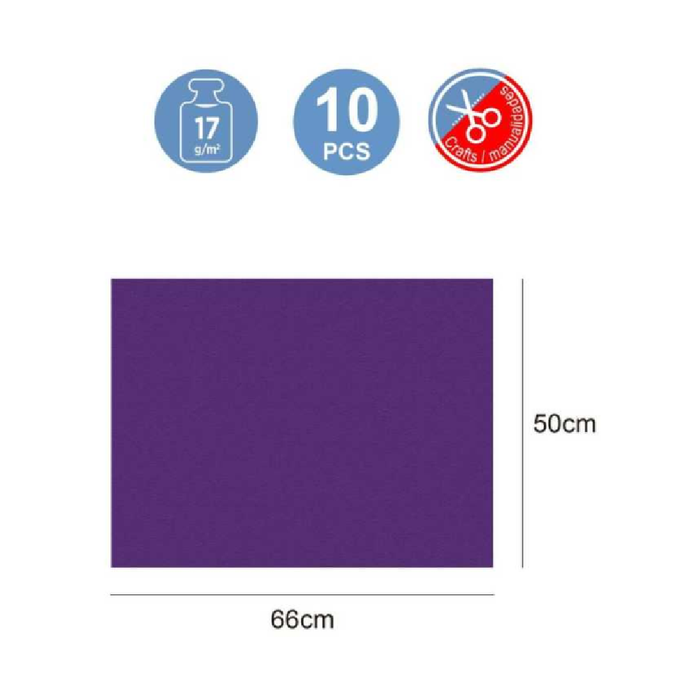 Tissue Paper 50 × 66cm 17g 10pcs Purple