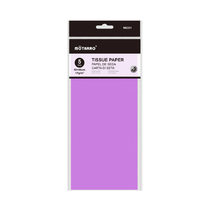 Tissue Paper 50 × 66cm 17g 5pcs Fluorescent Purple