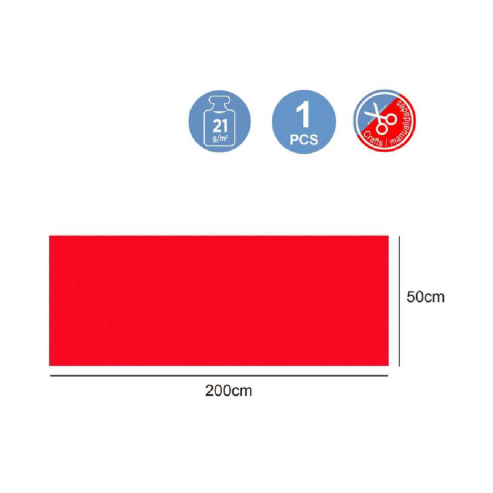 Crepe Paper 50 × 200cm 21g Red