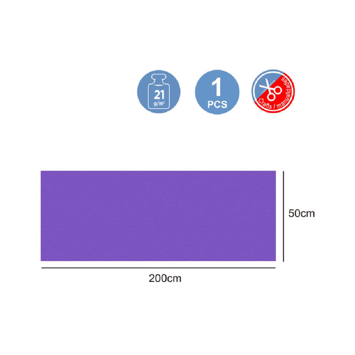 Crepe Paper 50 × 200cm 21g Purple