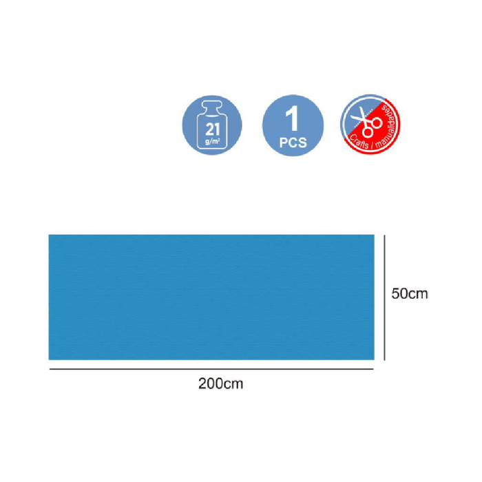 Crepe Paper 50 × 200cm 21g Blue