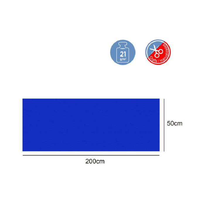 Crepe Paper 50 × 200cm 21g Deep Blue