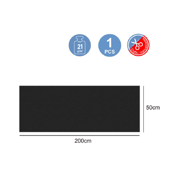 Crepe Paper 50 × 200cm 21g Black