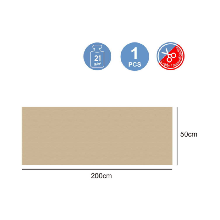 Crepe Paper 50 × 200cm 21g Gold