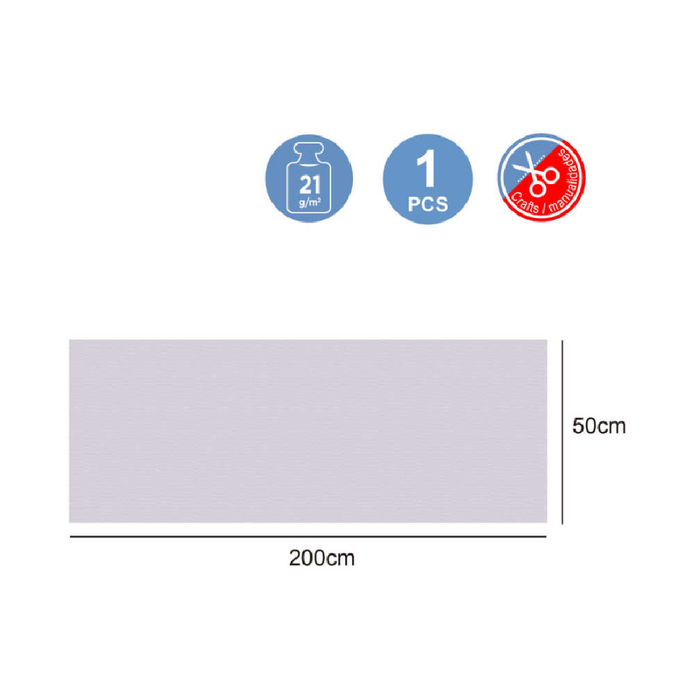 Crepe Paper 50 × 200cm 21g Silver