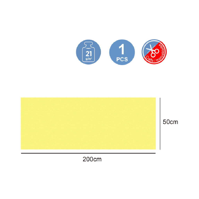 Crepe Paper 50 × 200cm 21g Yellow